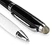 BoxWave Stylus Pen Compatible with Control4 T4 in-Wall PoE (8 in) - EverTouch Meritus Capacitive Styra, Capacitive Stylus with Rollerball Pen - Jet Black