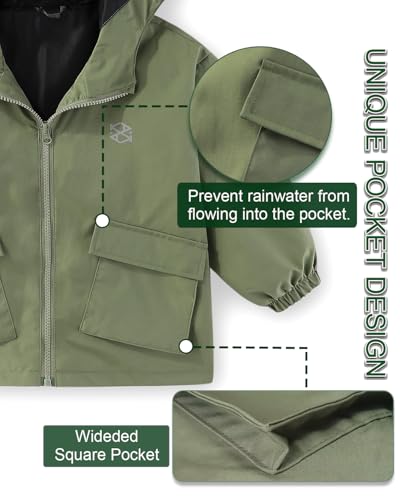 Image of Kids Boys' Windbreaker Jacket, Boys Zip Up Hoodie Coat Transitional Late Spring /Early Fall Jackets for Kids