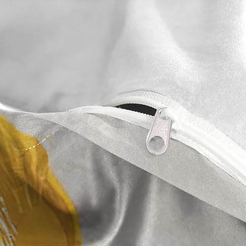 Housse de couette hypoallergique pavot jaune pour lit simple - 8