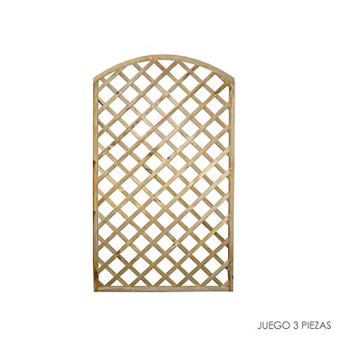 PAPILLON 8043005 Juego de Paneles Celosia Arco Madera 180x90 cm (3 Piezas)