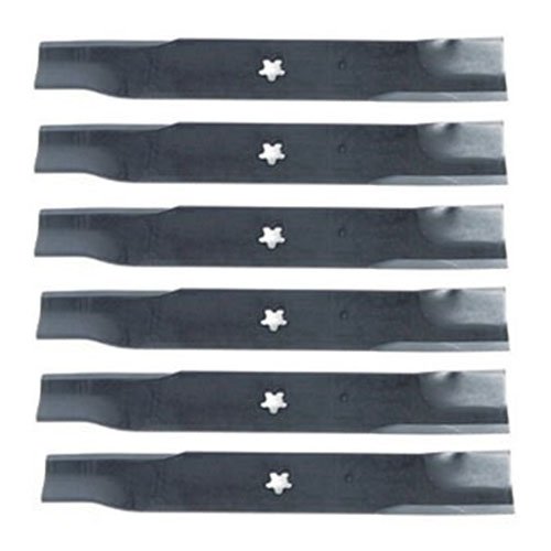(6 Pack) Aftermarket Premium Replacement XHT Lawn Mower Heavy-Duty Deck Blade fits Husqvarna 53-911-20-79 | 18" x 2-1/4" / 5 Point Star