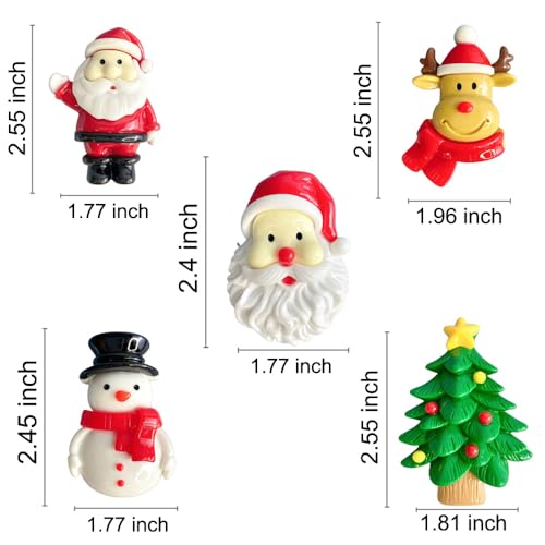Image of ZOSTLAND Christmas Tree Car Decorative Clips, Cute Reindeer & Lovely Snowman Auto Air Fresheners, Santa Claus Car Decor Gift (5Pcs Christmas)