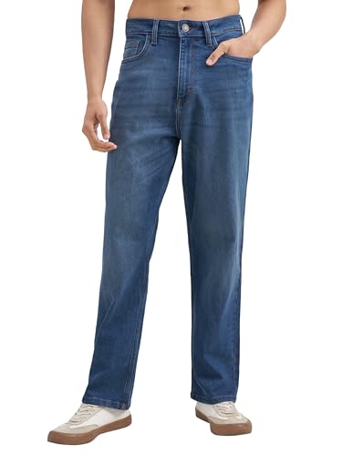 Image of Highlander Men Men's Straight Relaxed Fit Jeans | Stretchable | Everyday Comfort & Style| Jeans for Man|Premium Cotton Blend