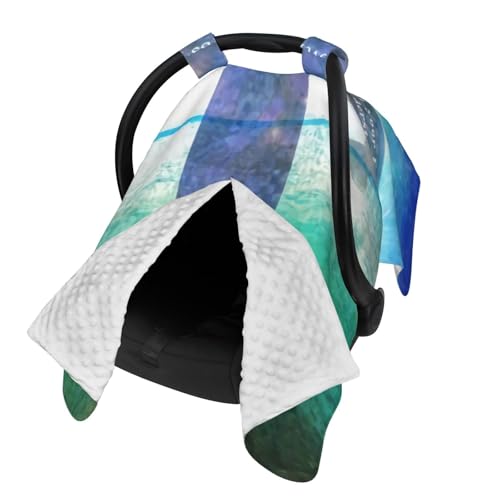 Trust The Lord with All Your Heart Scripture ​Baby Car Seat Cover & Nursing Cover - Breathable Stretch Fabric Multi-Use for Breastfeeding, Stroller Sunshade, Shopping Cart Cover​