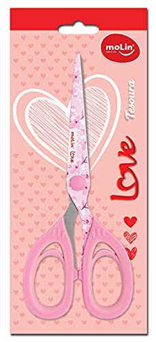 Tesoura Love Flowers - Bt. c/ 1 Molin, Multicor