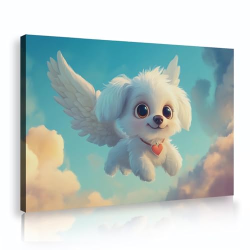 Toile chiot en peluche OSHIONARTE pour egayer un mur blanc triste d'aire de jeux