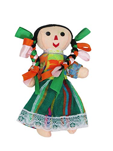 Muñeca de trapo mexicana Leos Imports 12.7 cm miniatura 5