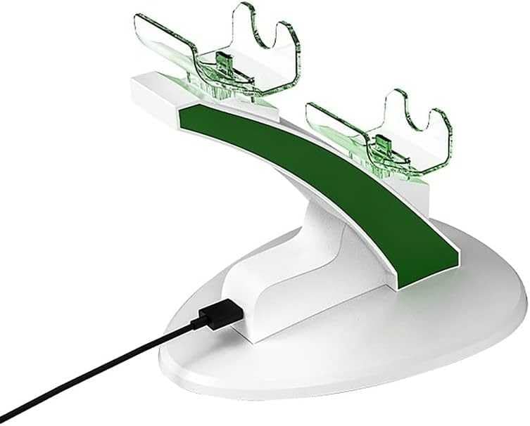Base de carga de controlador dual: soporte de carga rápida para configuración de juegos, organiza y enciende tus mandos