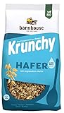 Barnhouse Krunchy Hafer alternativ gesüßt, Bio Hafer-Knuspermüsli aus Bayern, nur mit Reissirup gesüßt, 1 x 375 g