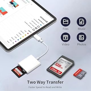 Lecteur de Carte SD USB C, Adaptateur Micro SD vers Type C, Adaptateur Carte de Caméra SD, Lecteur de Carte Mémoire Externes pour iPhone 17/16/15, MacBook, iPad Pro/Air, Samsung Galaxy, Android