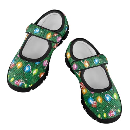 Little Girl Mary Jane Dress Shoes Christmas Shoes for Girls Holiday Party Mesh Sneakers School Shoes Soft Comfort Ballet Flats