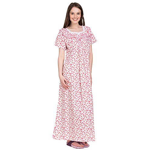 Image of Women's Cotton Nighty Night Gown Multicolore /Cotton Nighty for Pregnant Ladies /Women Night Gowns for Day Wear /Night Wear (Multicolour)(Available Sizes XL & XXL)