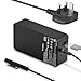 ELEHILS 65W laptop Charger Compatible with Microsoft Surface Pro 8/X/7/6/5/4/3,Surface Laptop Studio 5/4/3/2/1,Surface Book 2/1,Surface Go 3/2 with 5V 1A USB Port