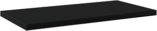 Generico Kangqiling - Estantes para librería, 4 unidades, negros, 40 x 20 x 1,5 cm, de madera contrachapada, color negro, 805140