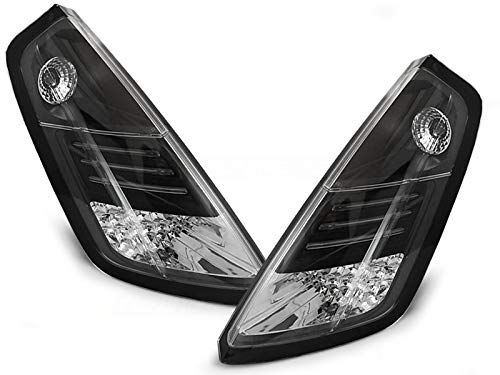Fanali posteriori a LED compatibili con Fiat Grande Punto 2005 2006 2007 2008 2009 Hatchback 3 porte 5 porte GV-749 Fanale posteriore 1 paio di luci laterali conducente e passeggero set nero