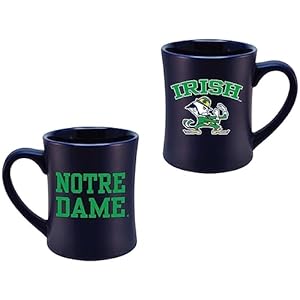 RFSJ Notre Dame Fighting Irish 16 oz Ceramic Blue Mug