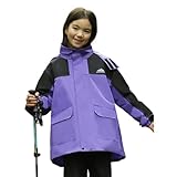[Yucahype] キッズ レインコート 上下セット 男の子 女の子 ランドセル対応 リュック対応 子供 防水 レインウェア 梅雨対策 豪雨対策 自転車 アウトドア 通学 110～160(XL パープル)