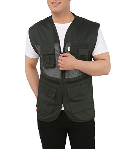 Image of ASHDAN Photographer Durable Vest. Sleeveless Regular Size Outdoor Expedition Jacket. Netted Ventilation