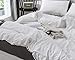 JANZAA Duvet Cover Pom Pom Duvet Cover, Duvet Cover Queen Size Boho Duvet Cover White Bedding 3 PCS (1 Duvet Cover Set&2 Pillow Cases)
