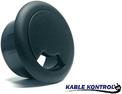 Kable Kontrol Desk Grommet – 2-3/8” Inch Diameter | Color – Black | 6 pcs/pk | ABS Injection Molded Plastic | Desk Cable Grommet | Plastic Grommets
