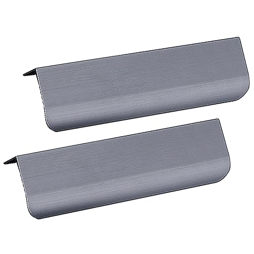 隠しドアハンドル アルミ合金目に見えないドアノブワードローブキッチン隠しハンドルフィンガーエッジプル引き出しハンドルグレー2個(Overall length 1500mm)