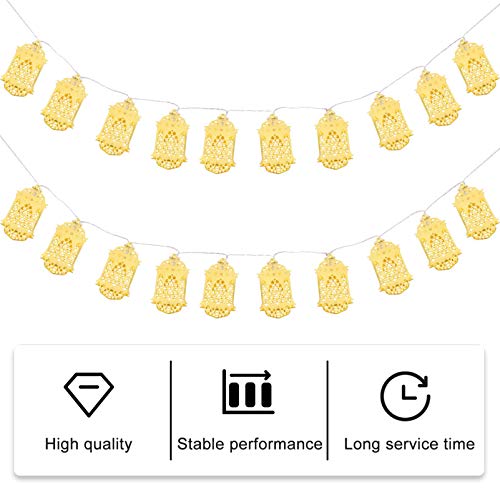 Mobestech Luz Da Corda LEVOU Luzes De Fadas String Eid Eid Ramadan Ornamento de Suspensão para a Fes