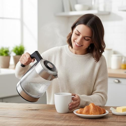 Hervidor Eléctrico de Vidrio 1.8L Alpine Cuisine 1100W miniatura 4