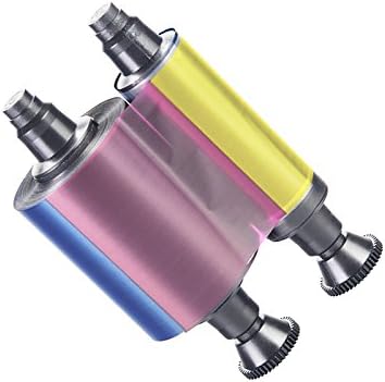 ZUYE 5PC R3011 YMCKO Color Printer Ribbon for Evolis Card Printer - 200 Prints