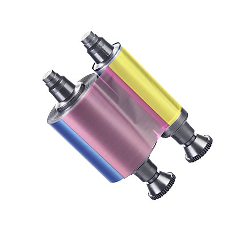 ZUYE 5PC R3011 YMCKO Color Printer Ribbon for Evolis Card Printer - 200 Prints