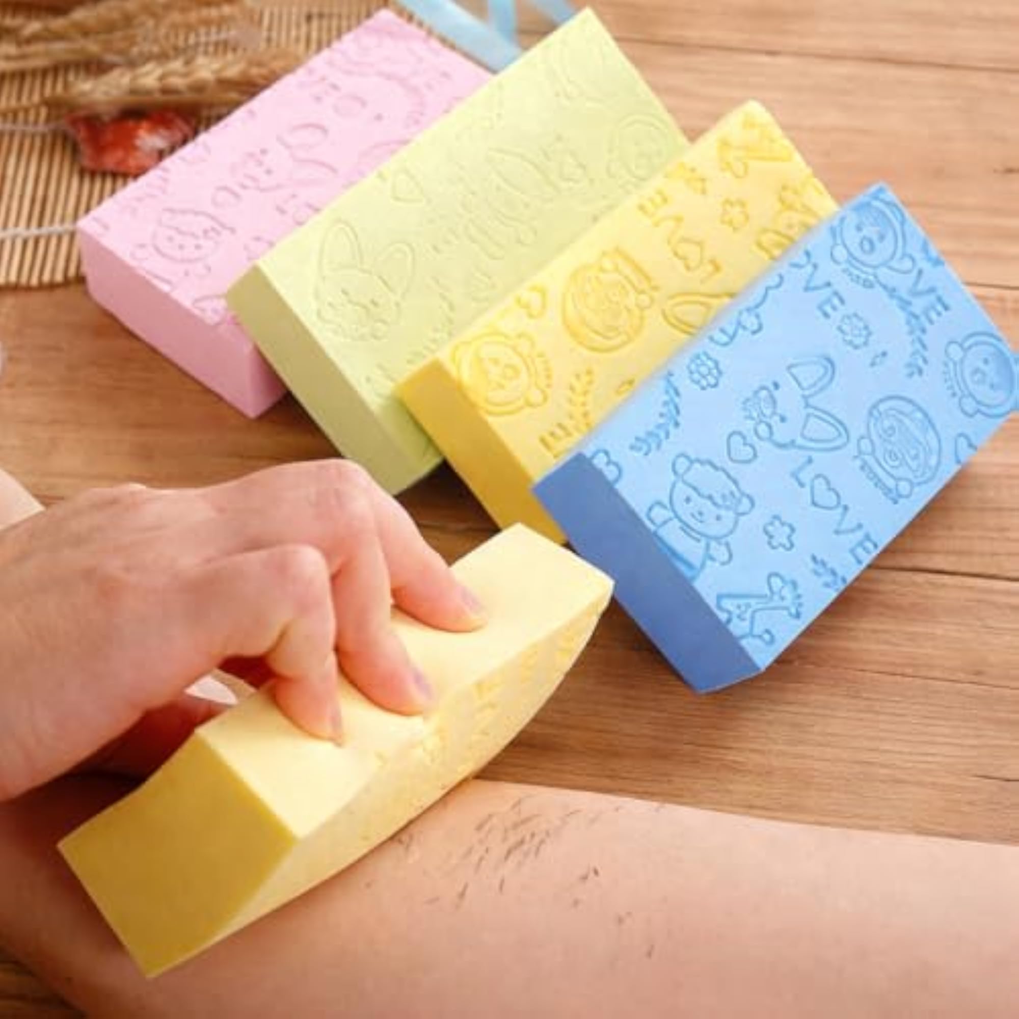 Ultra Soft Exfoliating Bath Sponge, Asian Body Scrubber