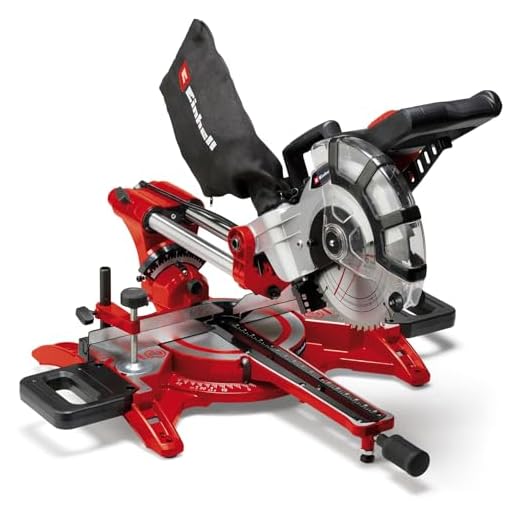 Einhell Dragkåpa geringssåg TC-SM 2131/1 dubbel (1 500 W, Ø210 x Ø30 mm sågblad, 31 cm/21 cm skärbredd 90°/45°, nyhet 2020, dragfunktion, spännanordning, inkl. sågblad i hårdmetall)