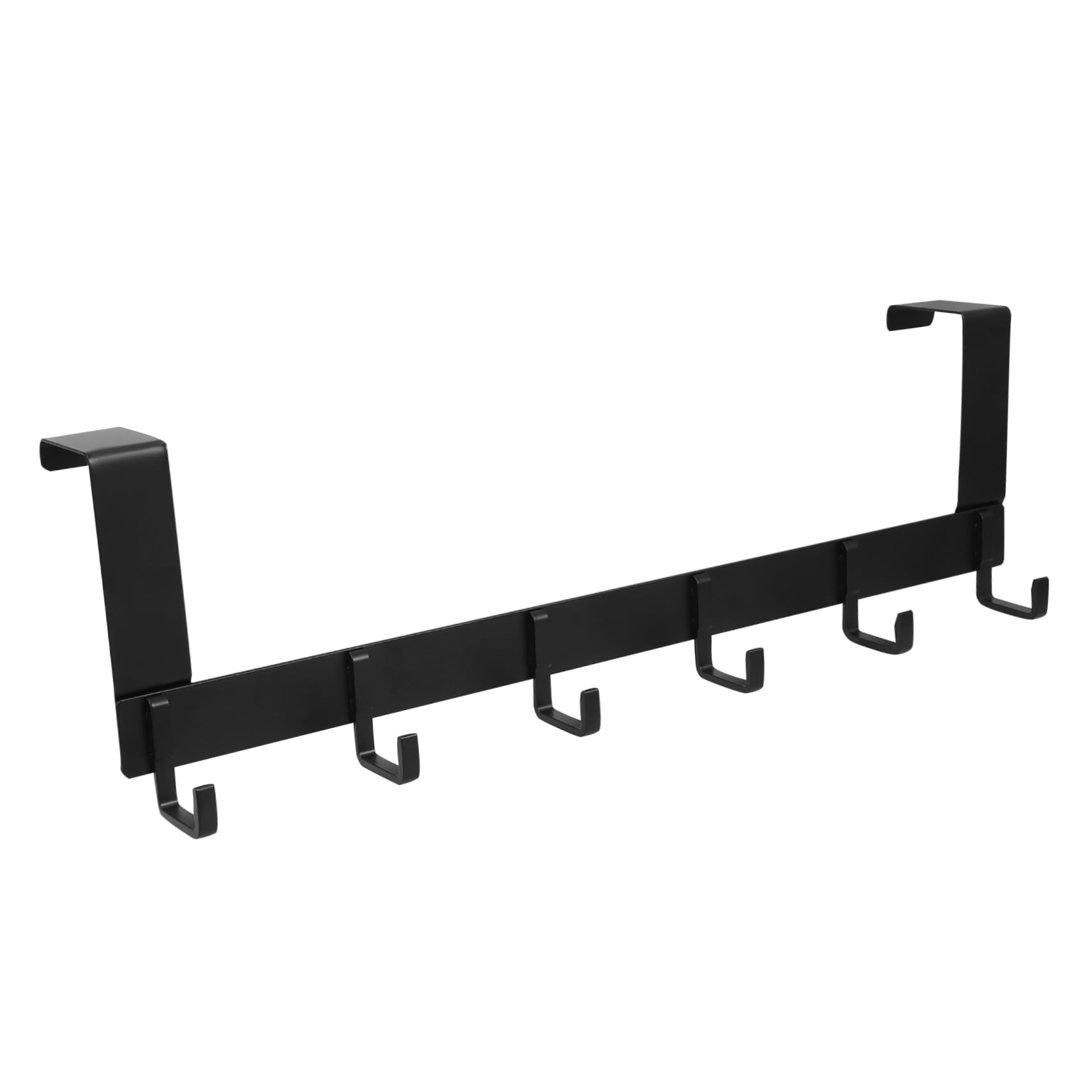 MUCKLILY Door Clothes Hanger Metal Door Hooks Multipurpose Hangers for Hats Accessories Robes Black