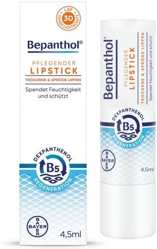 Lipstick With Dexpanthenol,SPF 30 and Vitamin E .Moisturizing Care Stick for Dry, Cracked and Brittle lips, 4.5 g /0.15 Oz