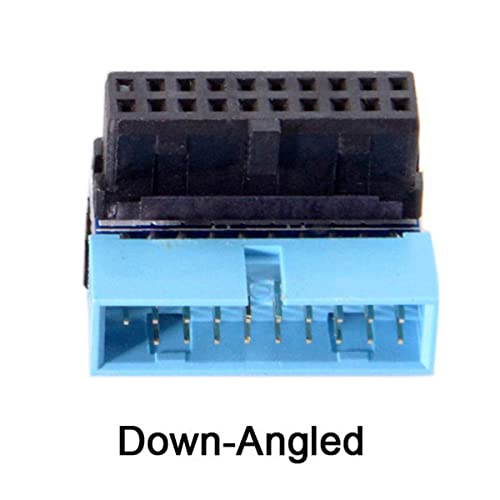 Adaptador Extensor USB 3.0 20pin Masculino a Femenino Angular miniatura 3
