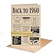 Geschenk zum 65 Geburtstag Mann und Frau – Geburtstagsgeschenk für Männer – Back in 1960 Kärtchen im Design Zeitung aus 1960 – Super Geschenke für Männer und Geschenke für Frauen zum 65. Geburtstag