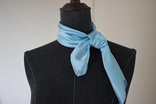Silk square scarf pure color head scarf blend neckerchief3
