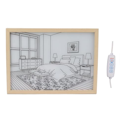 Art mural illumine cadeau original cadre photo LED peinture lumineuse bois massif Pilipane