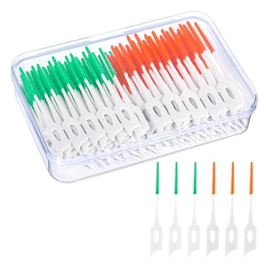 200 Pcs Brossettes Interdentaire, Brossette Dentaire Cure Dent Brossette Bâtonnet Interdentaire, Outil de Nettoyage de Dents pour Inter Dentaire Hygiène Interdentaire (Orange, Vert)