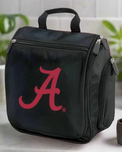 Alabama Toiletry Bags Or Hanging University of Alabama Mens Shaving Kit for Travel (Black - A Logo)2