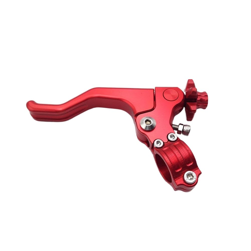 Kurzer Stunt-Kupplungshebel, 22-mm-Griff, Easy-Pull-System Kompatibel mit XG750(Red)