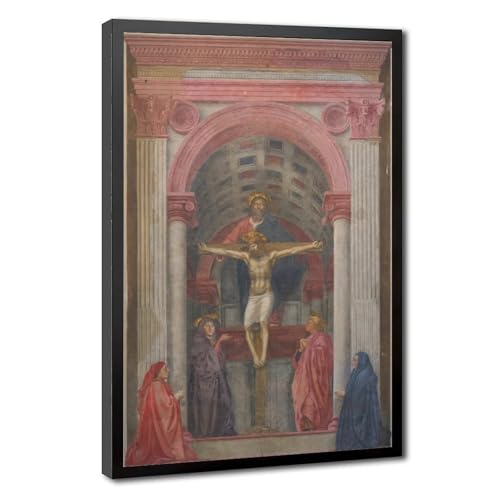 Impression sur toile La Sainte Trinité Masaccio tableau pour bureau 30,5 x 45,7 cm