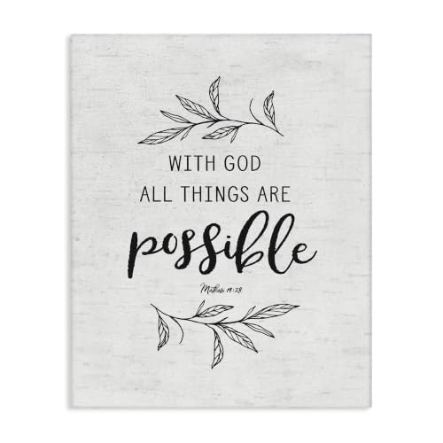 Stupell Industries Botanical Scripture Verse, 24 x 30 Inch Canvas Wall Art