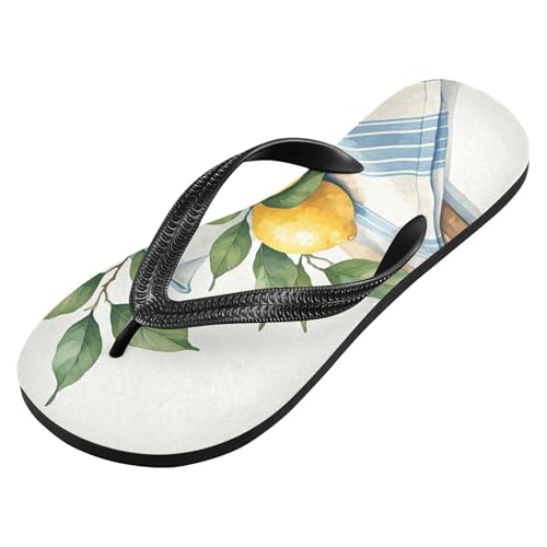 Burbuja Lemon Teapot Flip Flops for Women Men, Soft Thong Sandals Rubber Slippers for Pool Beach Essentials2