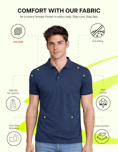 Image of AWG ALL WEATHER GEAR Cotton Rich Solid Polo Tshirt