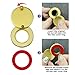 1 Set Peephole Cover, Peep Hole Covers for Peep Holes for Door Viewers, Home Security Peephole Protector Us House, Family, with Matching Self-Adhesive Installation Tools, Simple and Fast（Gold）