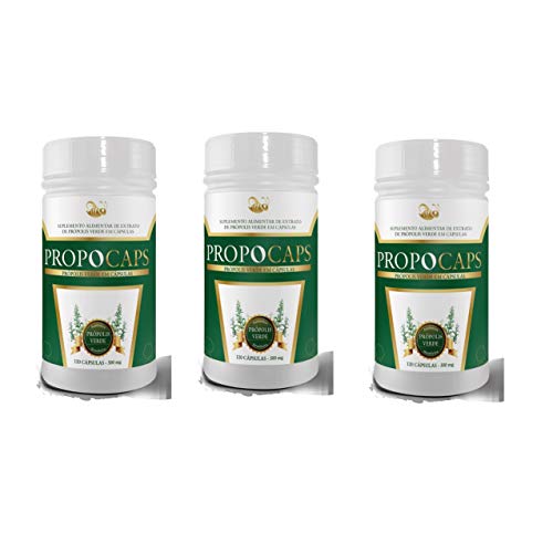 Kit 3 Propocaps 120 capsulas 500mg Própólis Verde Bellabelha