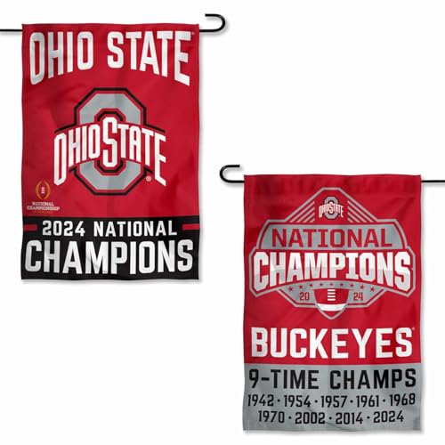 WinCraft OSU Buckeyes 2024 National Champions Double Sided Garden Flag
