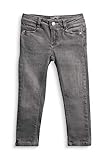 Aus kuscheligem Sweat ESPRIT Baby-Mädchen Jeanshose Hose, Grey Dark wash Gray, 98