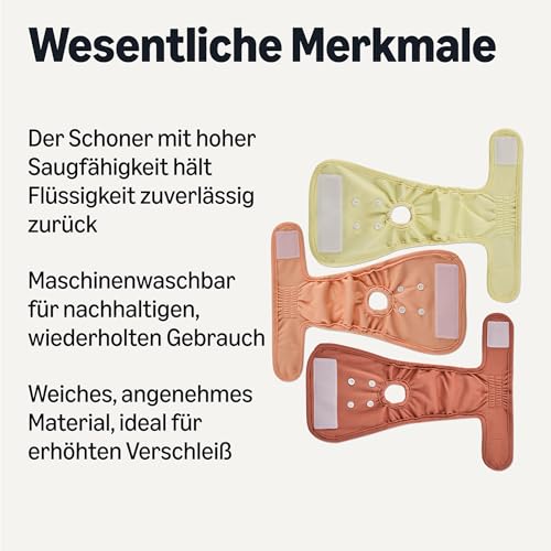 Amazon Basics Hundewindeln, waschbar, für Hündinnen, Größe XS, 3 Stück