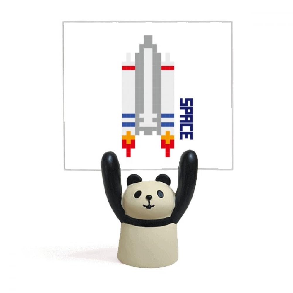 Spship Support de mémo panda en fusée pour bureau - 4